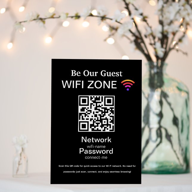 Wifi Network | QR Code Internet Scan to Connect Foam Board (In Situ (Wedding))