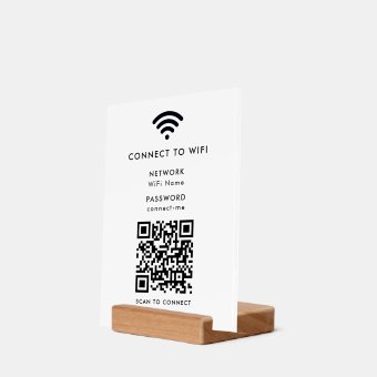 Wifi Network | QR Code Internet Scan to Connect Holder | Zazzle