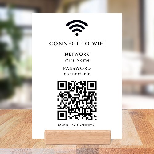 Wifi Network  QR Code Internet Scan to Connect Holder