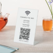Wifi Network | QR Code Internet Scan to Connect Pedestal Sign | Zazzle