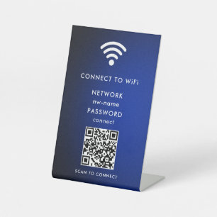 WiFi Network Scan QR Code to Connect the Internet Pedestal Sign