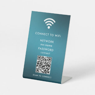 WiFi Network Scan QR Code to Connect the Internet Pedestal Sign