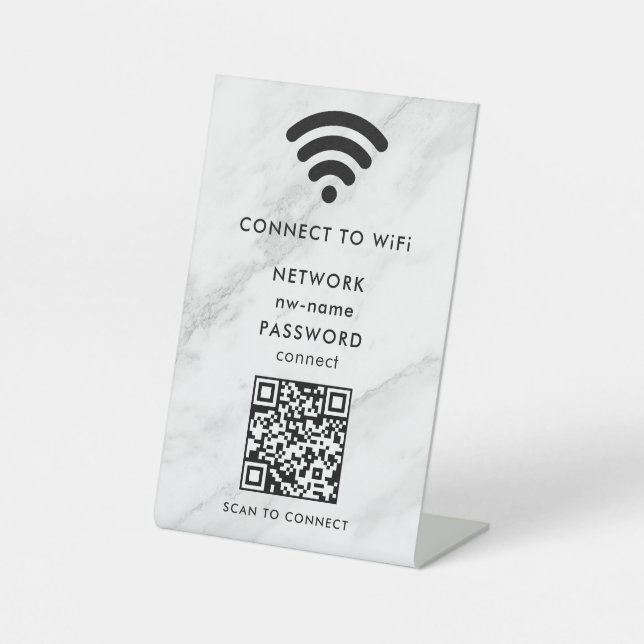 WiFi Network Scan QR Code to Connect the Internet Pedestal Sign (Front)