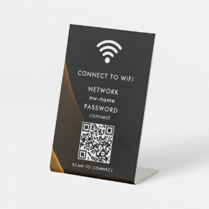 WiFi Network Scan QR Code to Connect the Internet Pedestal Sign