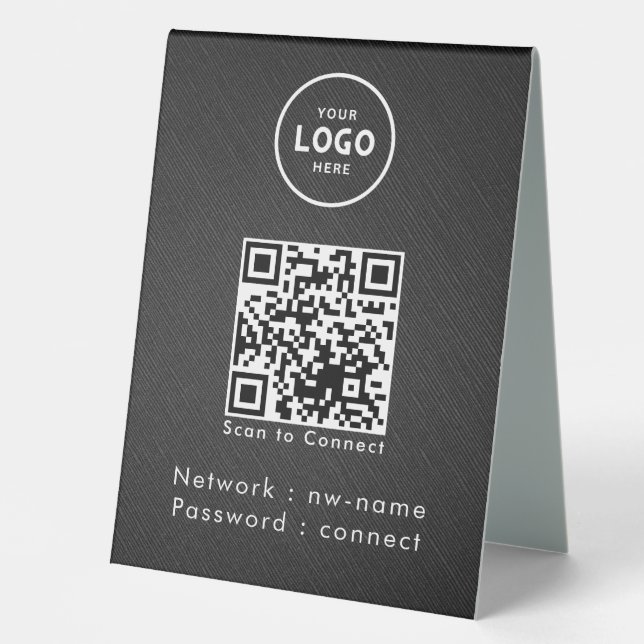 WiFi Network Scan QR Code to Connect the Internet Table Tent (Front)
