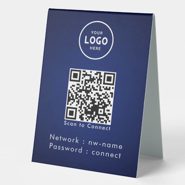 WiFi Network Scan QR Code to Connect the Internet Table Tent (Front)