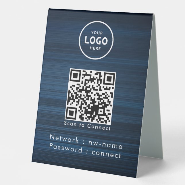 WiFi Network Scan QR Code to Connect the Internet Table Tent (Front)