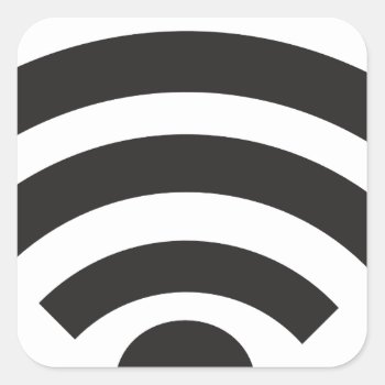 Wifi Network Symbol Square Sticker by Clip_arts at Zazzle