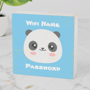 Wifi Panda Wooden Box Sign