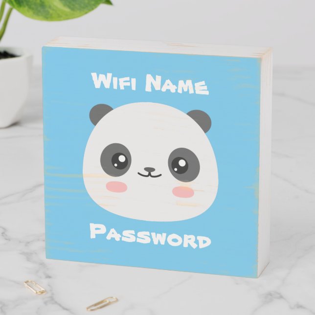 Wifi Panda Wooden Box Sign (In Situ Horizontal)