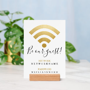 Wifi Password and Network Personalized Holder
