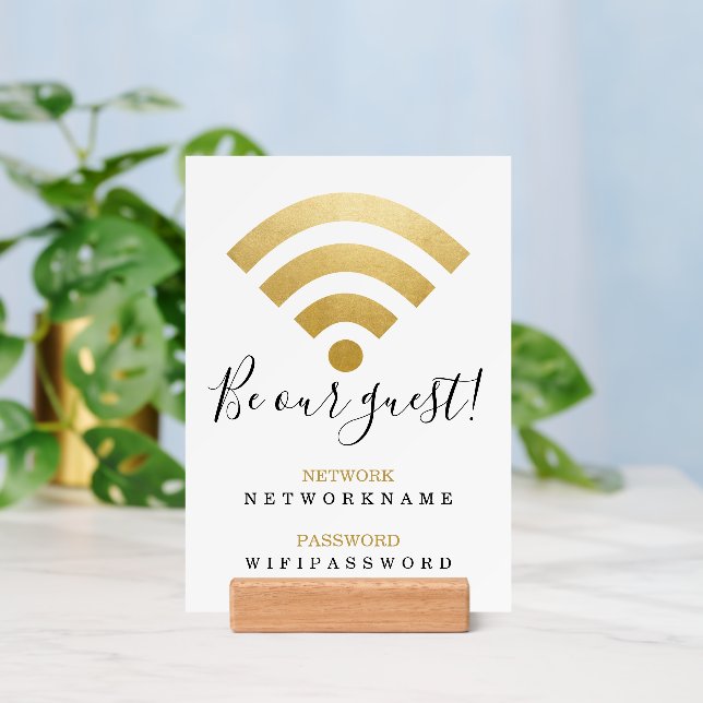 Wifi Password and Network Personalized  Holder (Insitu 3)