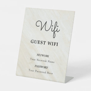 Wifi Password and Network Personalized Pedestal Sign