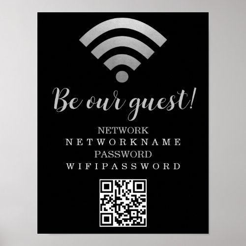 Wifi Password and Network Personalized Poster