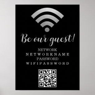 Wifi Password and Network Personalized Poster