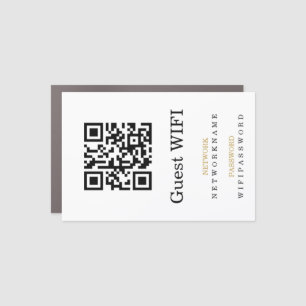 Wifi Password and Network Personalized QR Code Car Magnet