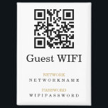 Wifi Password and Network Personalized QR Code Magnet<br><div class="desc">Wifi Password and Network Personalized magnetic from Ricaso - add your own personalized QR Code,  network and wi-fi details - ideal for home,  work,  or business use</div>