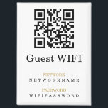 Wifi Password and Network Personalized QR Code Magnet<br><div class="desc">Wifi Password and Network Personalized magnetic from Ricaso - add your own personalized QR Code,  network and wi-fi details - ideal for home,  work,  or business use</div>