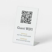 Wifi Password and Network Personalized QR Code Pedestal Sign | Zazzle