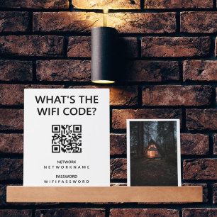 Wifi Password and Network Personalized QR Code Picture Ledge