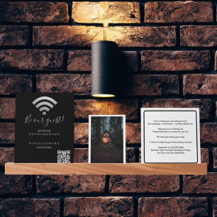 Wifi Password and Network Personalized QR Code Picture Ledge