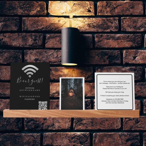 Wifi Password and Network Personalized QR Code Picture Ledge