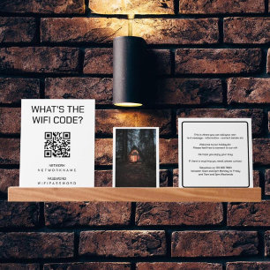 Wifi Password and Network Personalized QR Code Picture Ledge