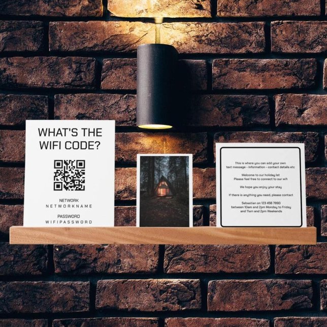 Wifi Password and Network Personalized QR Code Picture Ledge (Creator Uploaded)