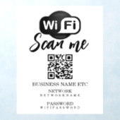 Wifi Password and Network Personalized QR Code Wall Decal | Zazzle