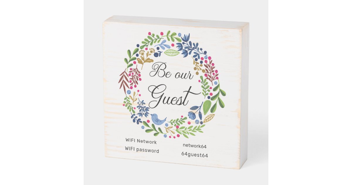 Wifi Password Be Our Guest Floral Wood Box Sign Zazzle Com Wifi Password Be Our Guest Floral Wood Box Sign Zazzle Com