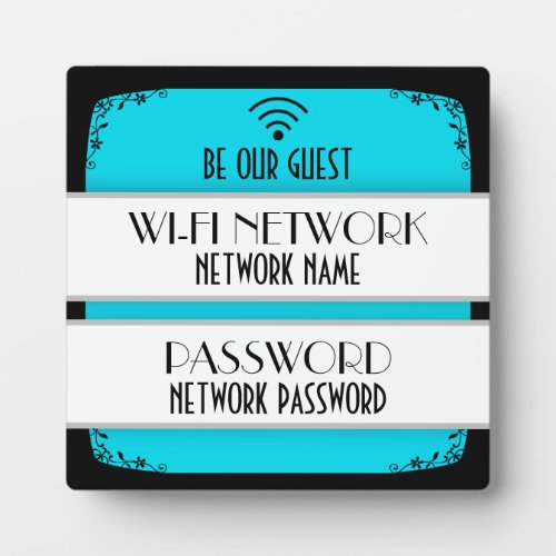 Wifi Password Custom Color Plaque