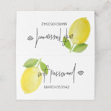 WIFI PASSWORD  Folded desk sign