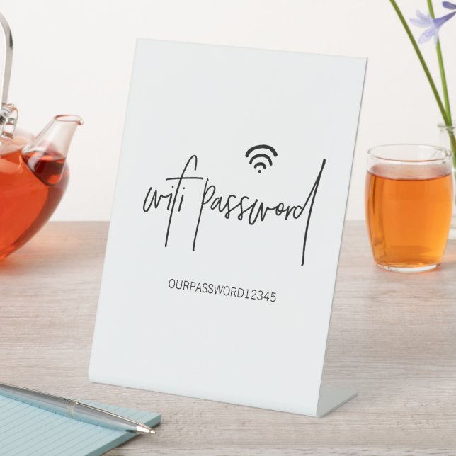 Wifi password Free Standing pedestal sign (In SItu)