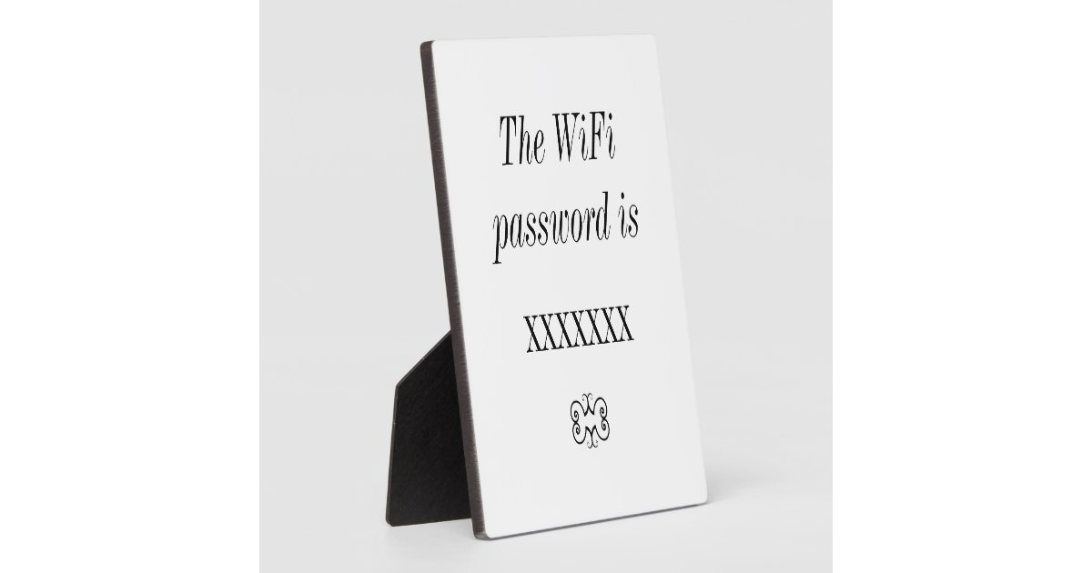 Wifi Password Guest Room Tabletop Plaque Zazzle Com