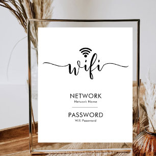 WiFi Password Internet Guest Room Small Business Poster