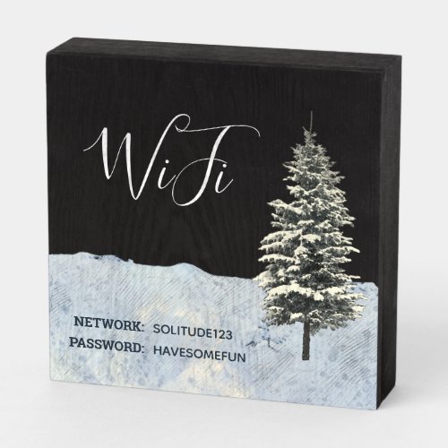 Wifi Password Mountain Lake Vacation Rental Guest Wooden Box Sign