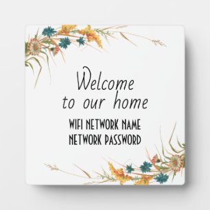 Wifi Password Plaque