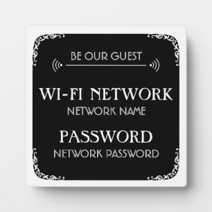 Wifi Password Plaque