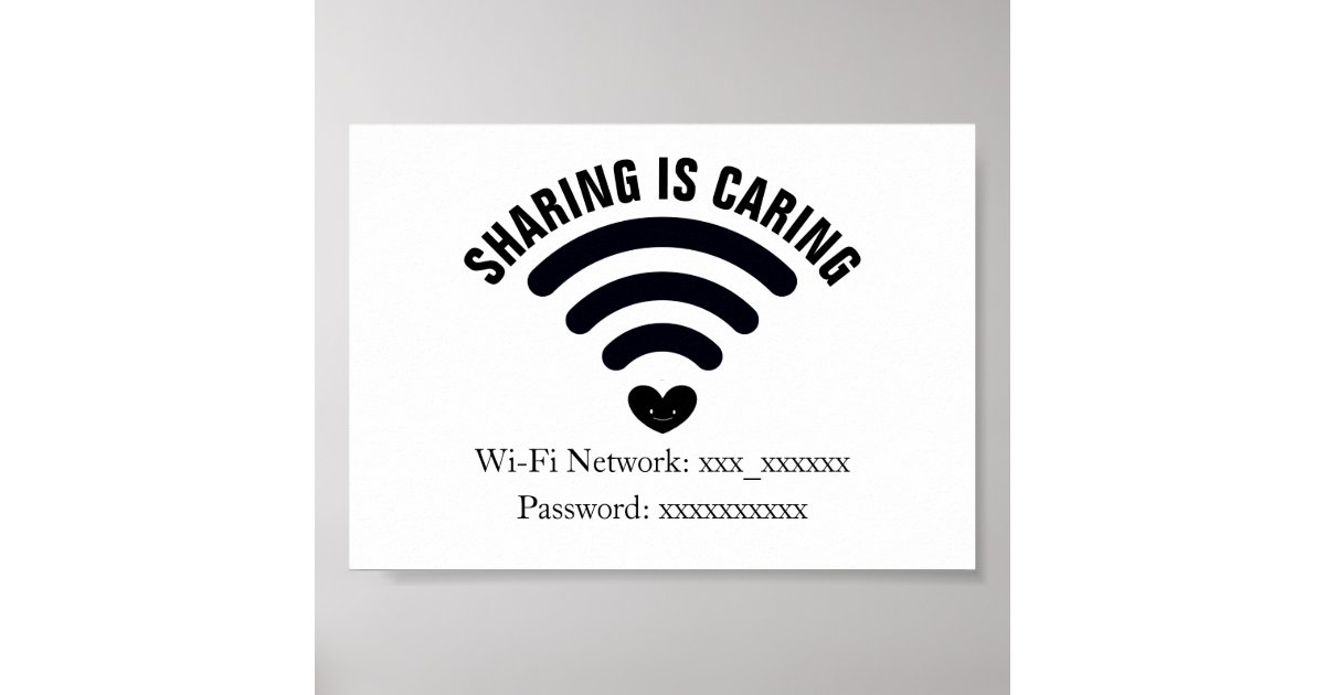 WiFi Password Poster | Zazzle