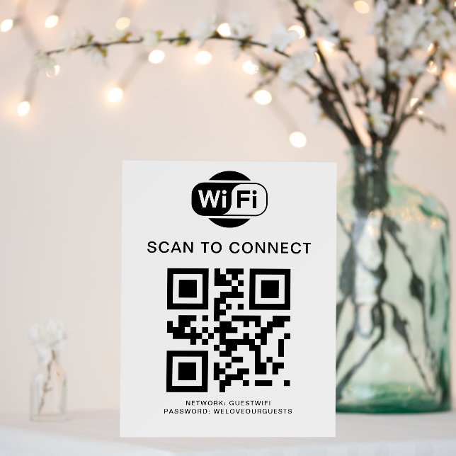 Wifi Password | QR Code Scan to Connect Foam Board (In Situ (Wedding))