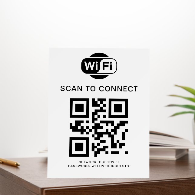 Wifi Password | QR Code Scan to Connect Foam Board (In Situ (Office))