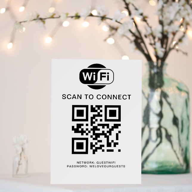 Wifi Password | QR Code Scan to Connect Foam Board (In Situ (Wedding))