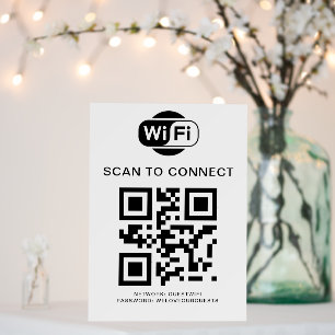 Wifi Password   QR Code Scan to Connect Foam Board