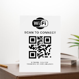 Wifi Password QR Code Scan to Connect Foam Board