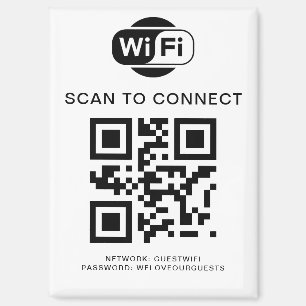 Wifi Password QR Code Scan to Connect Magnet