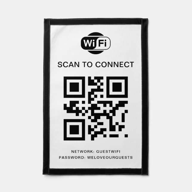 Wifi Password | QR Code Scan to Connect Pennant (Front)