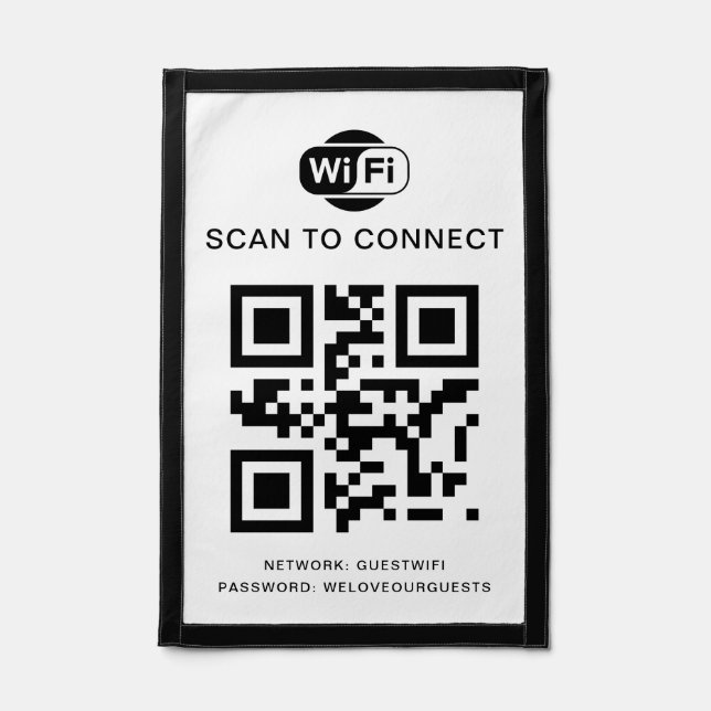 Wifi Password | QR Code Scan to Connect Pennant (Front)