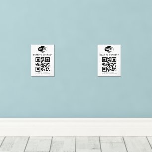 Wifi Password   QR Code Scan to Connect Wall Art Sets