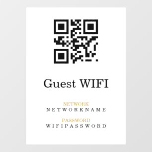 Wifi Password QR Code Scan to Connect Window Cling