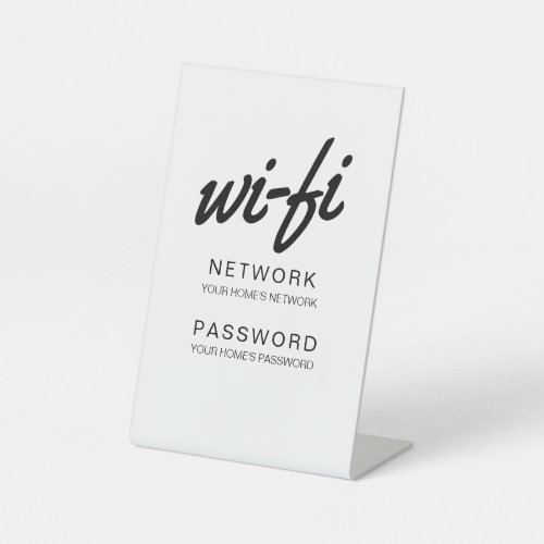 Wifi Password Refrigerator Pedestal Sign